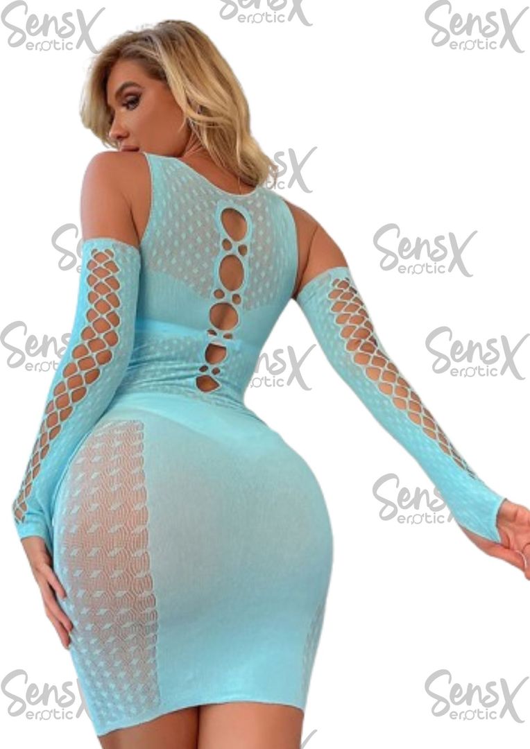 Sexy Bodystocking de Malla – Lencería Sensual en Verde o Azul