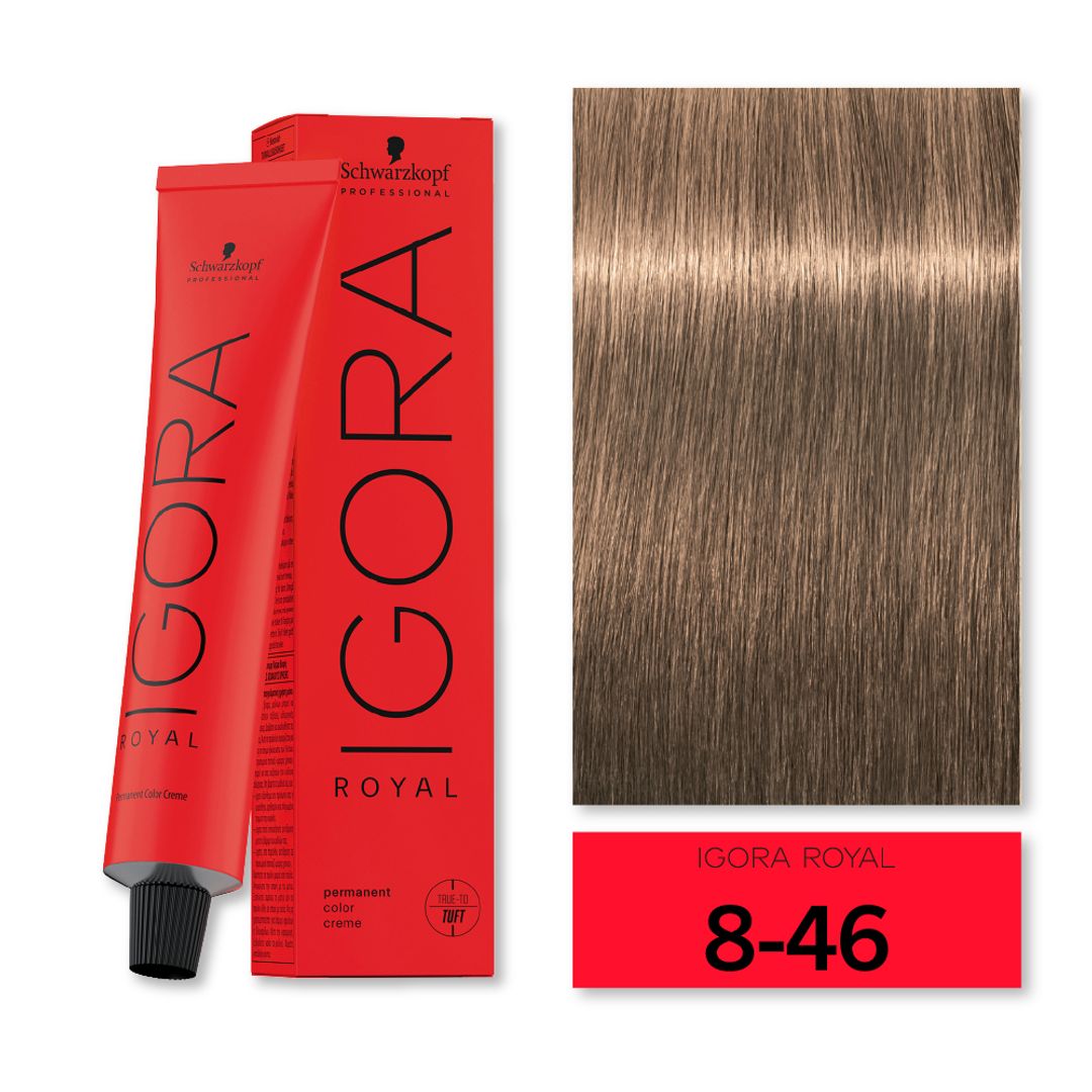 TINTE IGORA ROYAL 8-46 RUBIO CLARO BEIGE CHOCOLATE 60GR