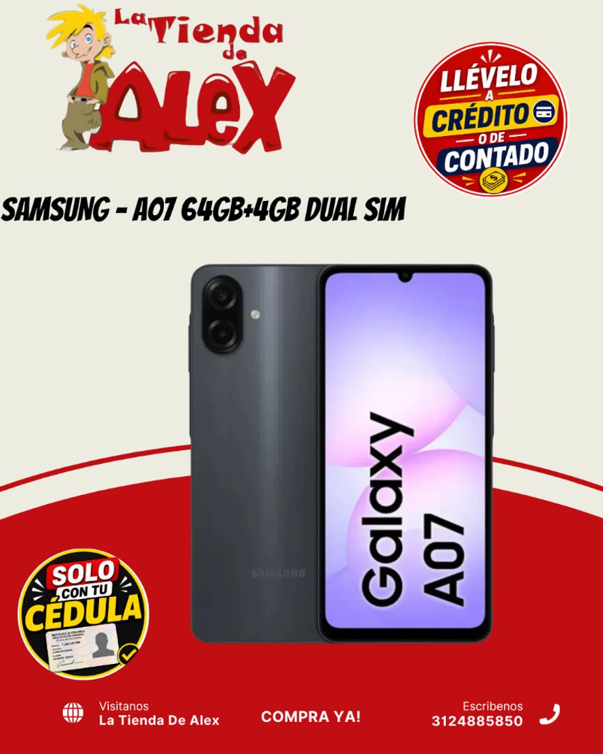 SAMSUNG - A07 64GB+4GB Dual Sim
