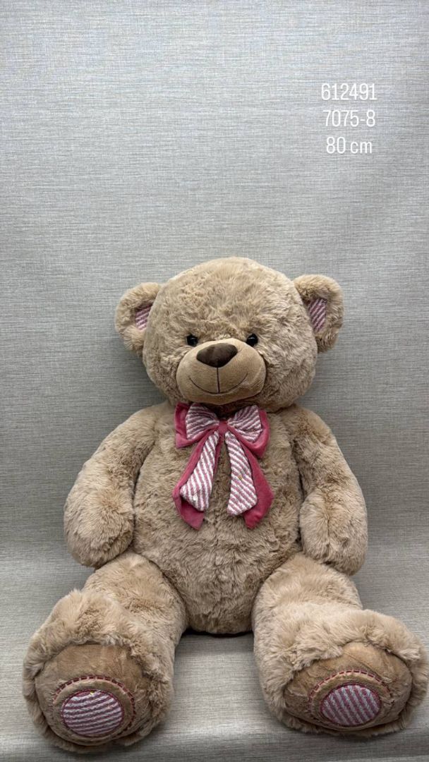 OSO CON MOÑO ROSA 80 CM