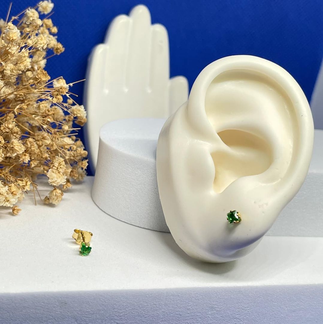 Topos cuadrados 3.5mm verdes