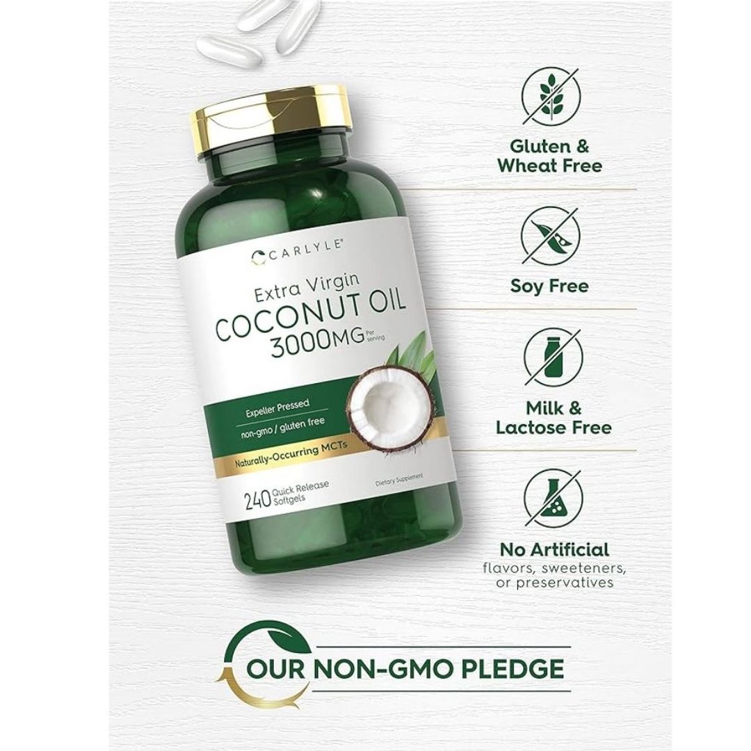 Aceite de coco | 3000 mg | 240 softgels