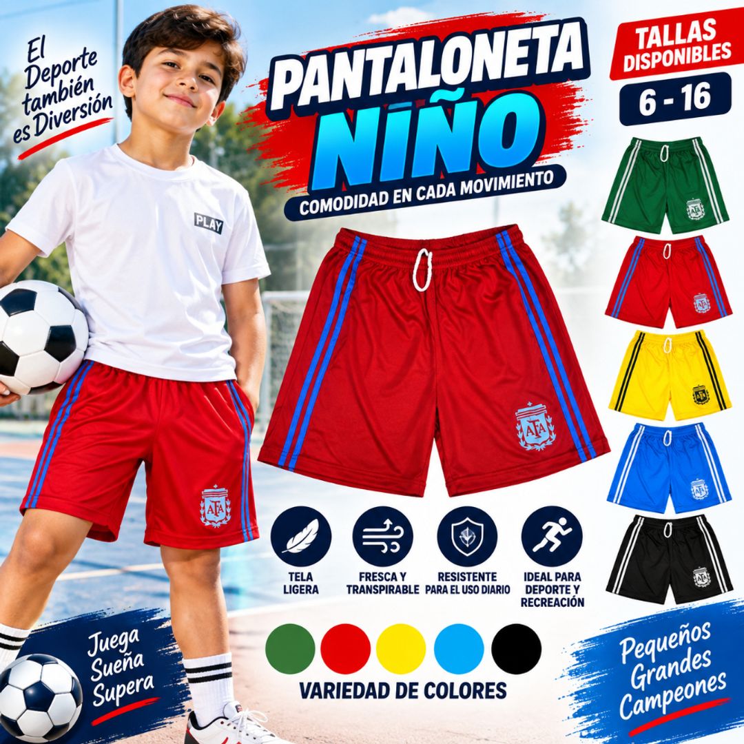 Pantaloneta NIÑO 6-16 (DOC)
