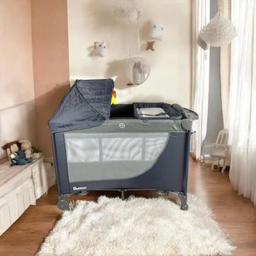 Imagen del producto CUNA CORRAL BEBISSO BB7025 GRIS