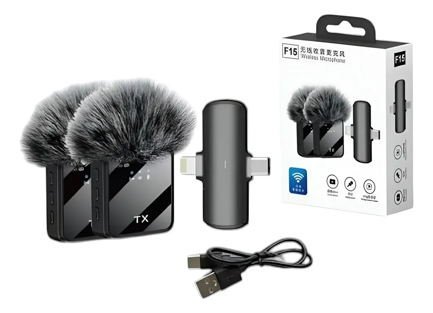 MICROFONO SOLAPA INALAMBRICO PARA CELULAR F15-2 
