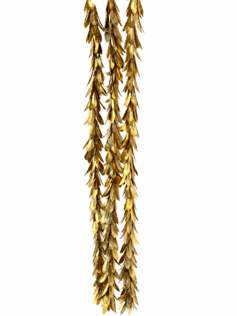 COLGANTE DORADO CROMADO DE HOJA