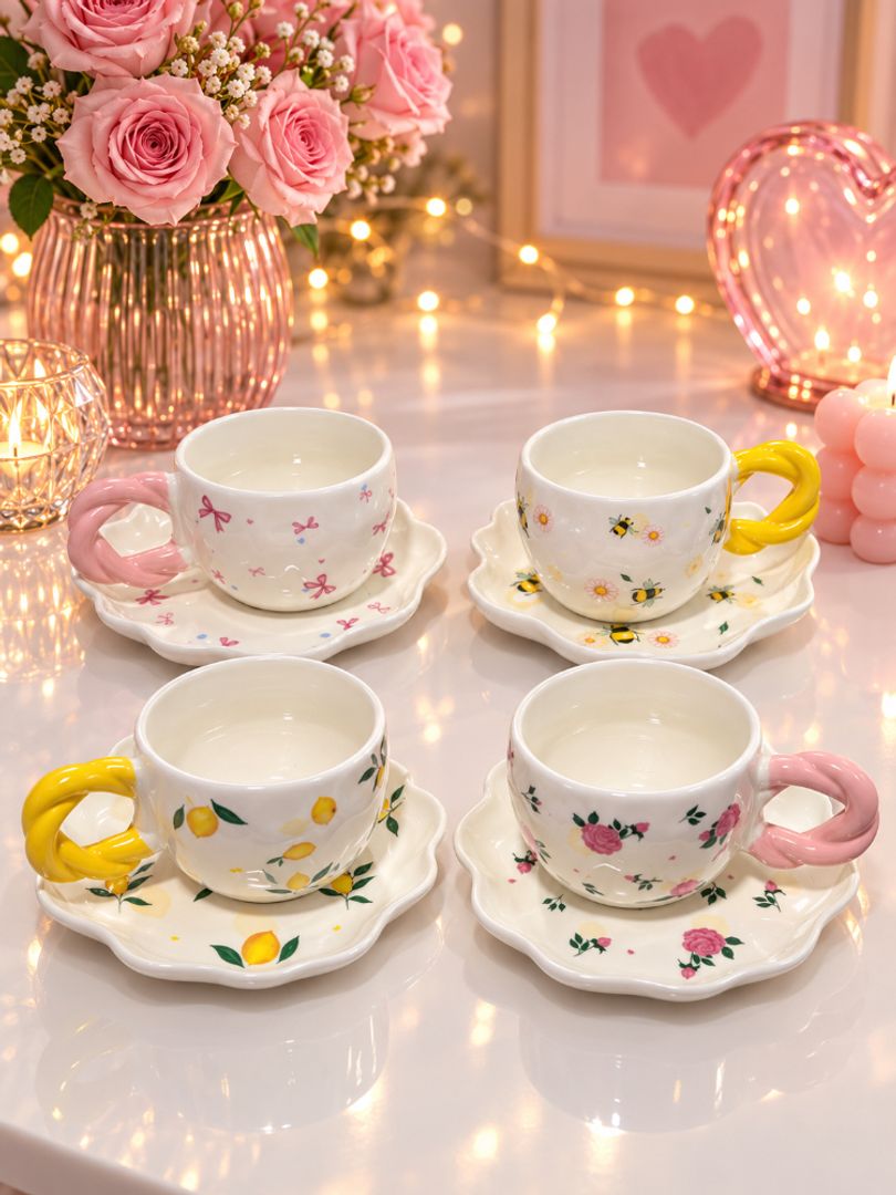 Set Mug plato arabesco 