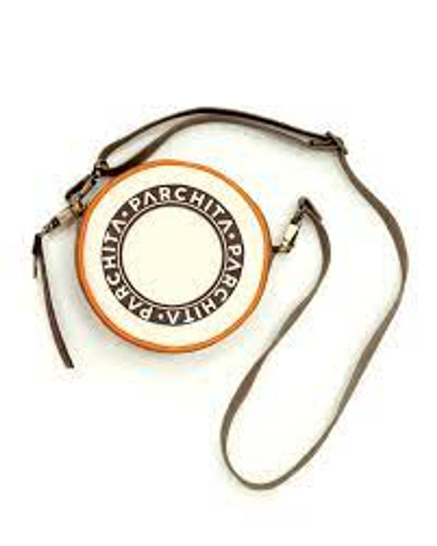 BANDOLERA DISCO BEIGE X MARRÓN