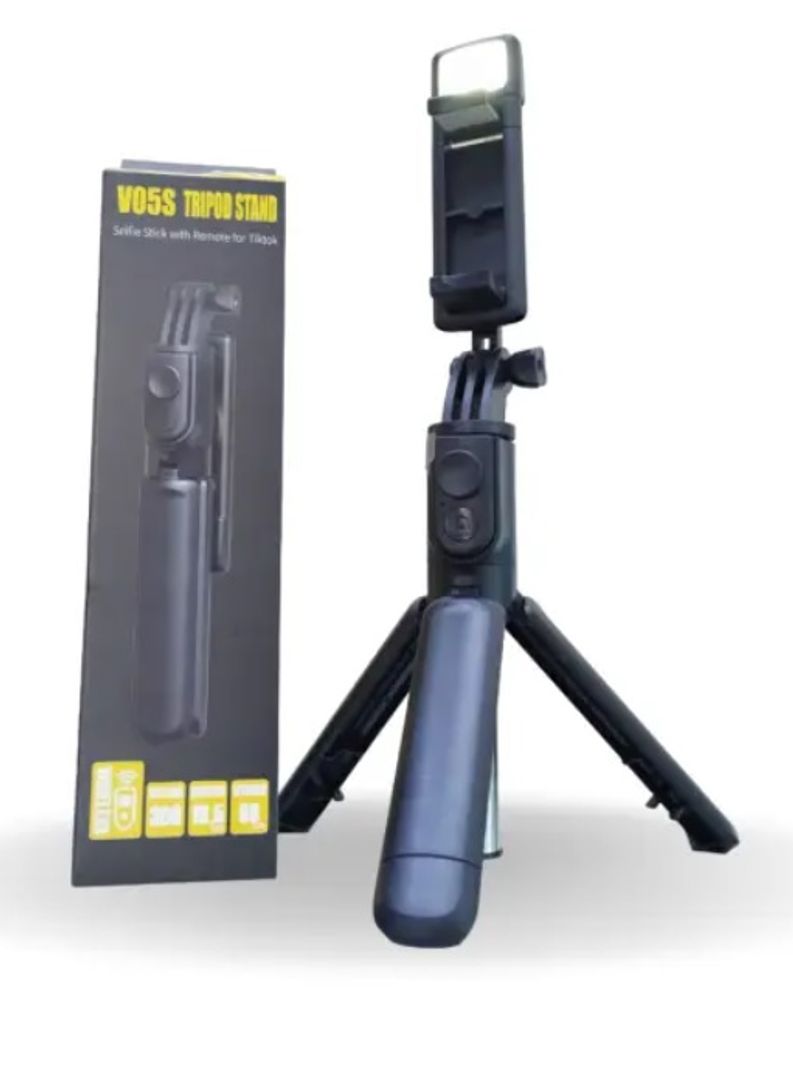 Monopod Celular 3 en 1 trípode control Led V05S