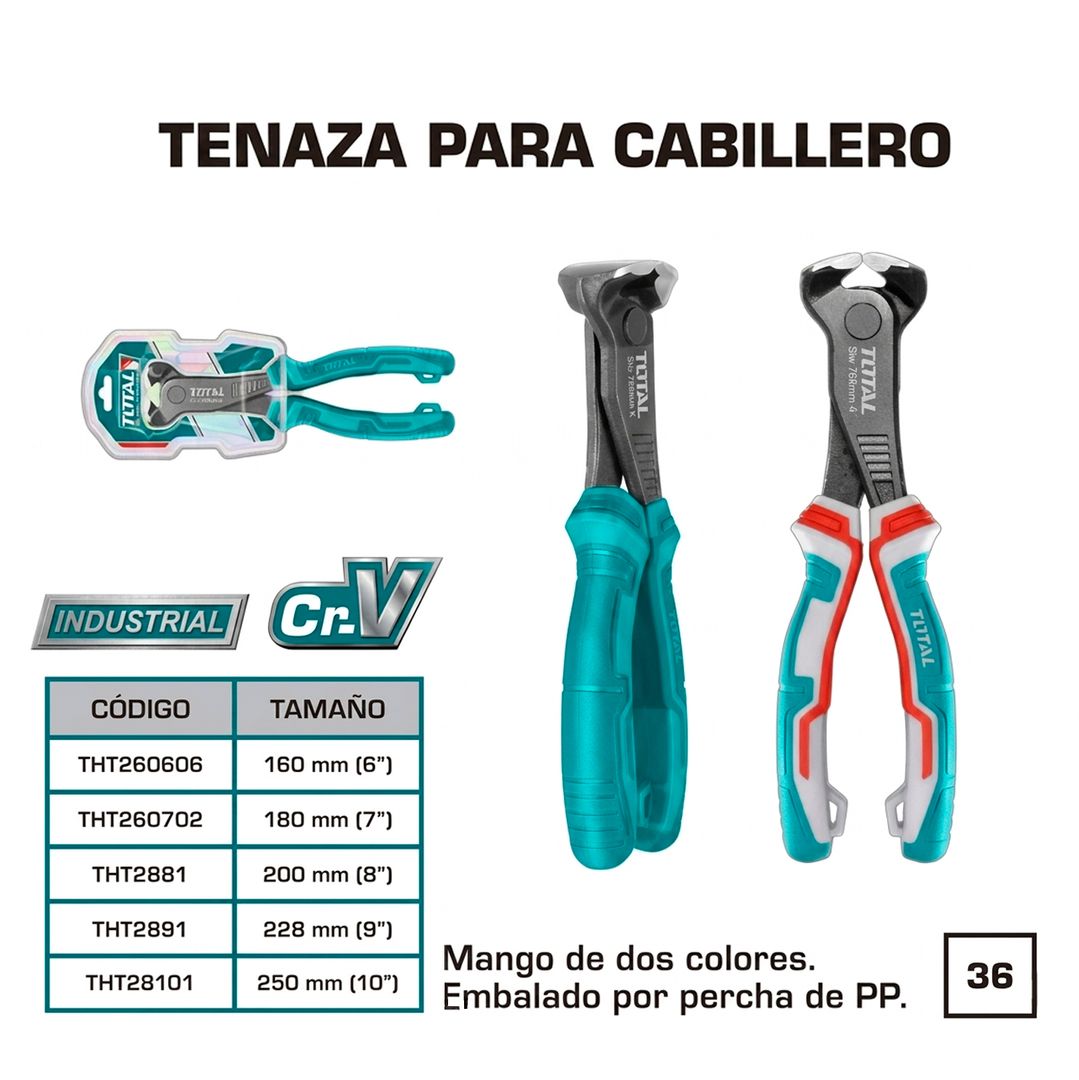 TENAZA PARA CABILLERO 7" / 180MM