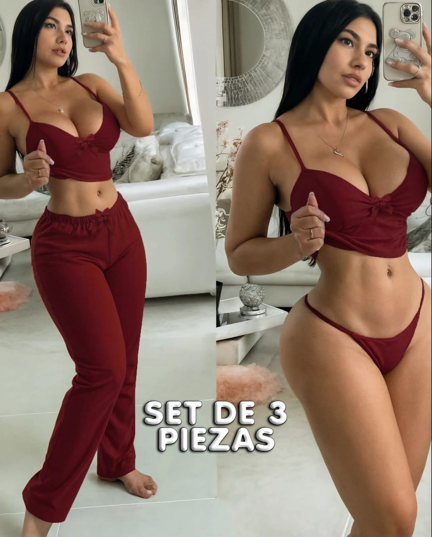 Pijamas Set de tres Piezas
