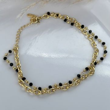 Imagen del producto Tobillera múranos negra 