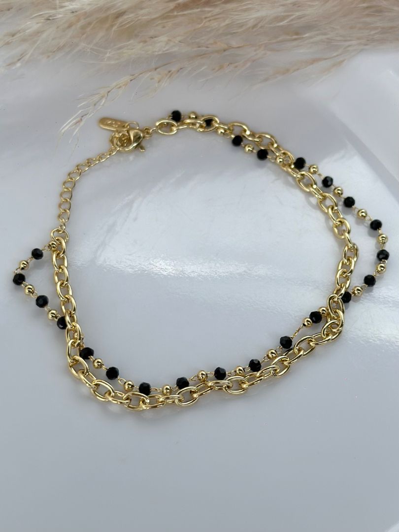 Tobillera múranos negra 