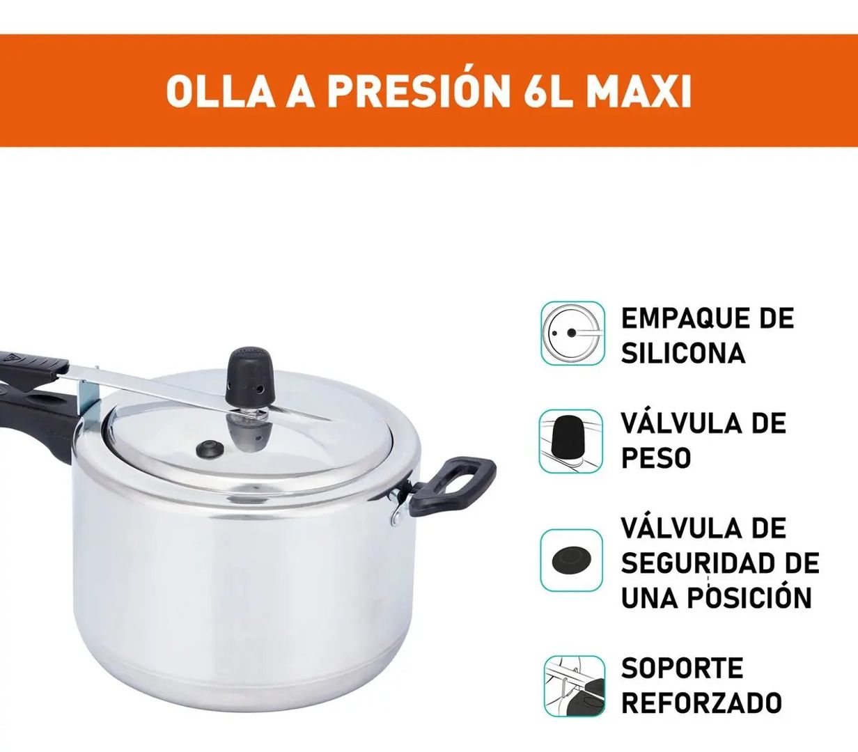 OLLA A PRESIÓN IMUSA MAXI – 6 LITROS 