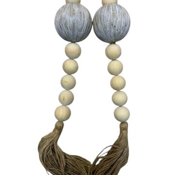 Imagen del producto COLLAR GRANDE DE ESFERAS DE MADERA Y POLIRECINA