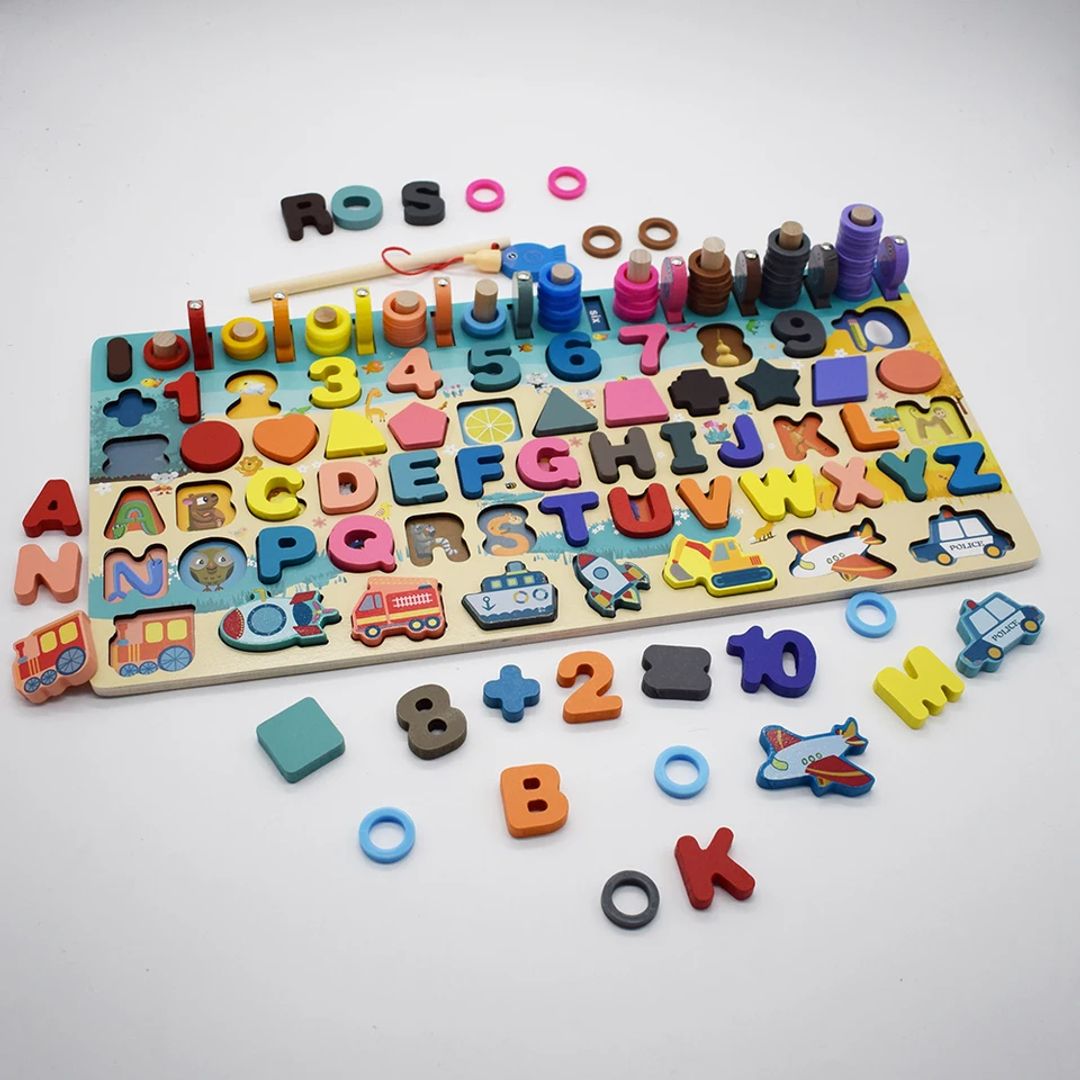 Tablero Didáctico Juego Madera Niños Montessori