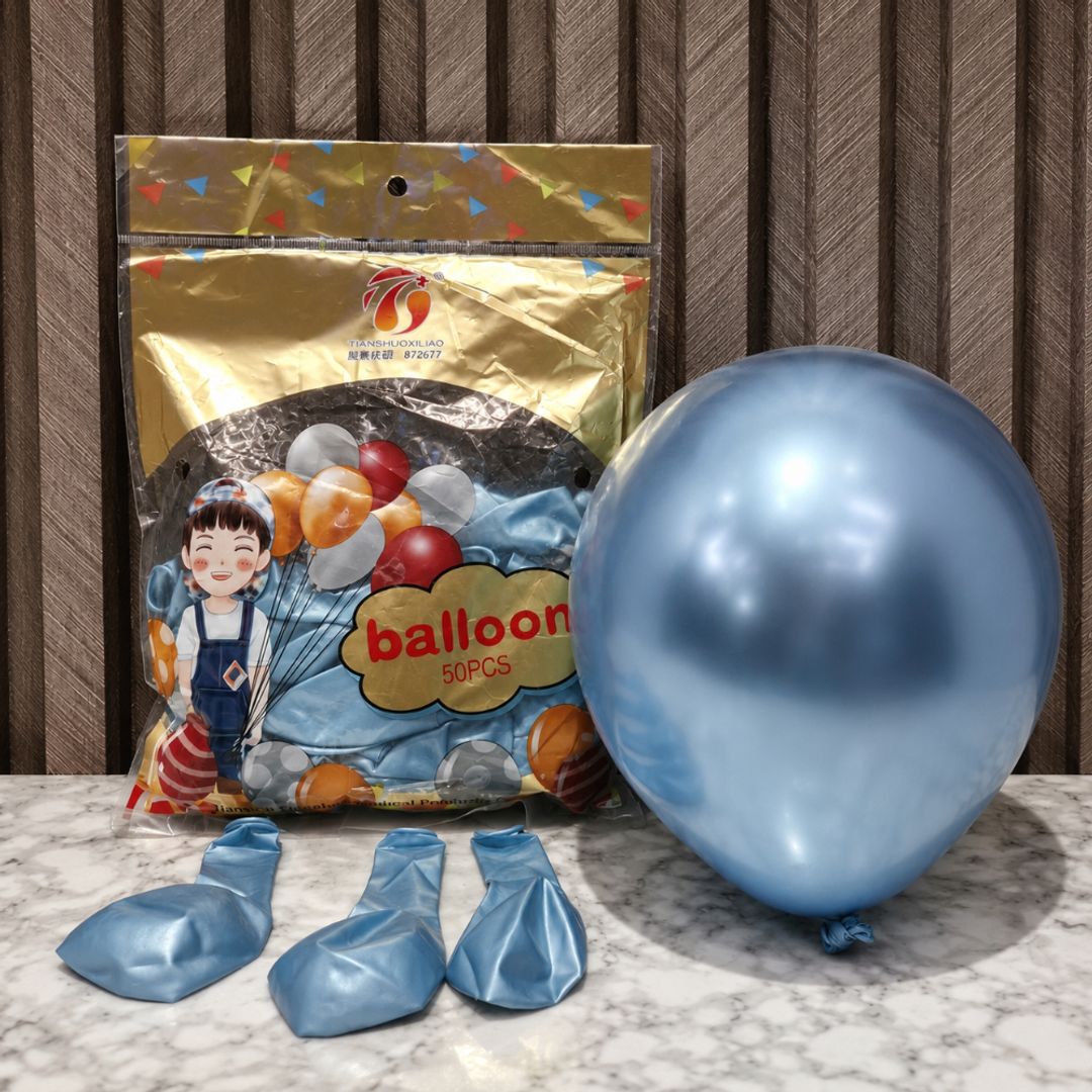 GLOBO R12 CROMADO AZUL CLARO