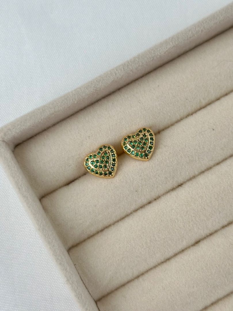 Topo corazón esmeralda 