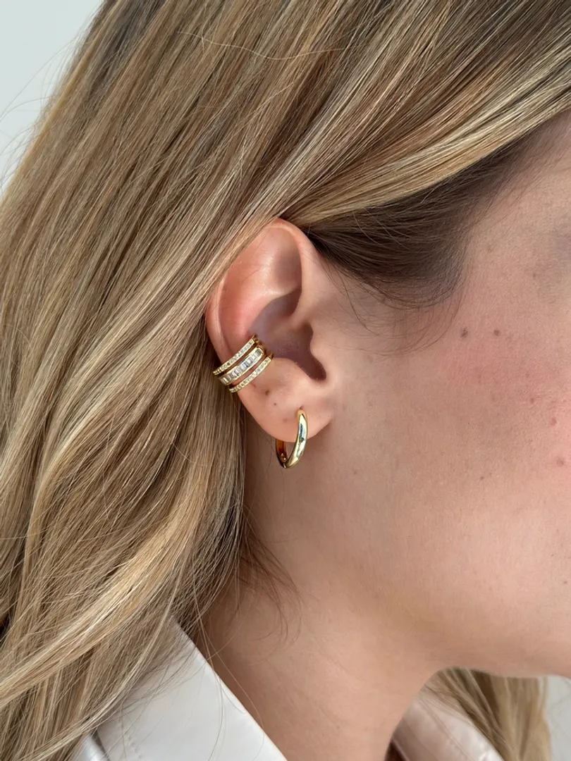 Earcuff triple circonias 