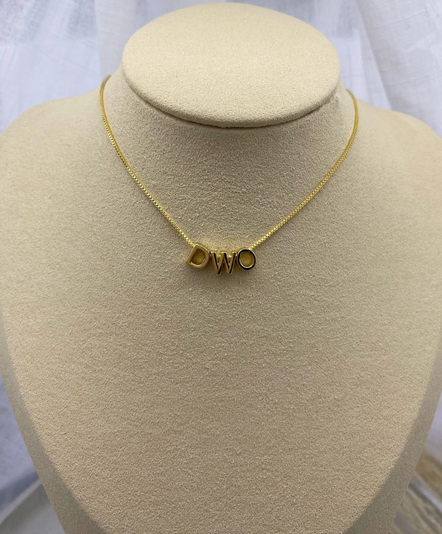 Dije, todas las letras del abecedario, oro rosa, covergold 