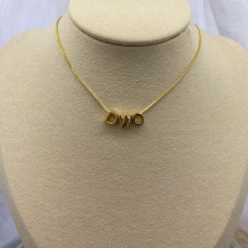 Imagen del producto Dije, todas las letras del abecedario, oro rosa, covergold 