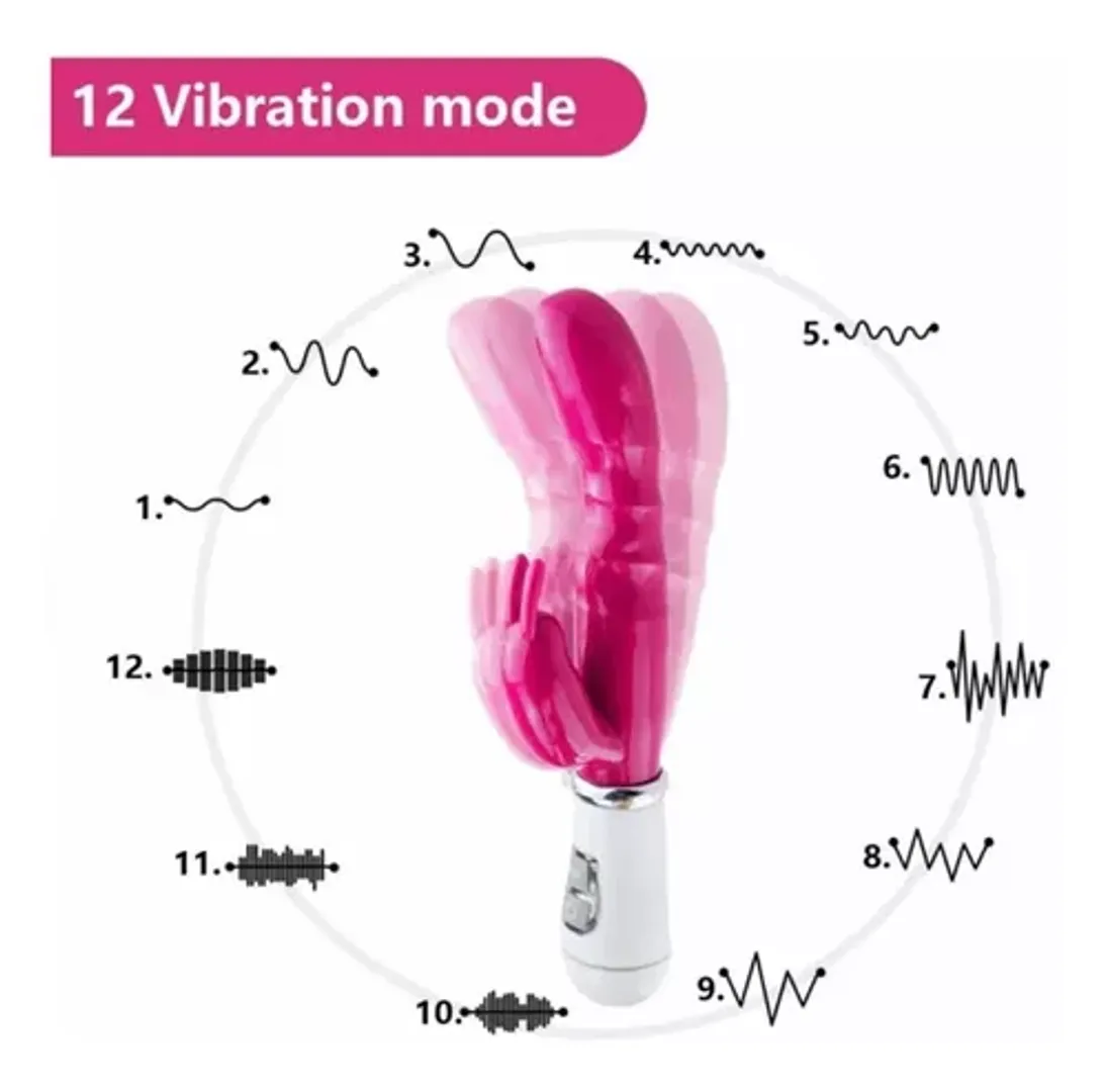 VIBRADOR CON ESTIMULADOR DE CLÍTORIS G POINT RECARGABLE