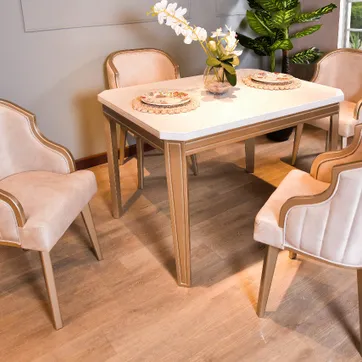 CDOR CHARLESTON CHAMPAÑA X4 PM MARMOLIZADA TAPIZ  MARFIL - imagen 1