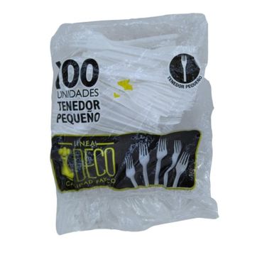Imagen del producto TENEDOR PLASTICO PEQUEÑO X 100 UND
