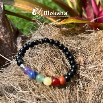Pulsera 7 Chakras Onix - imagen 1