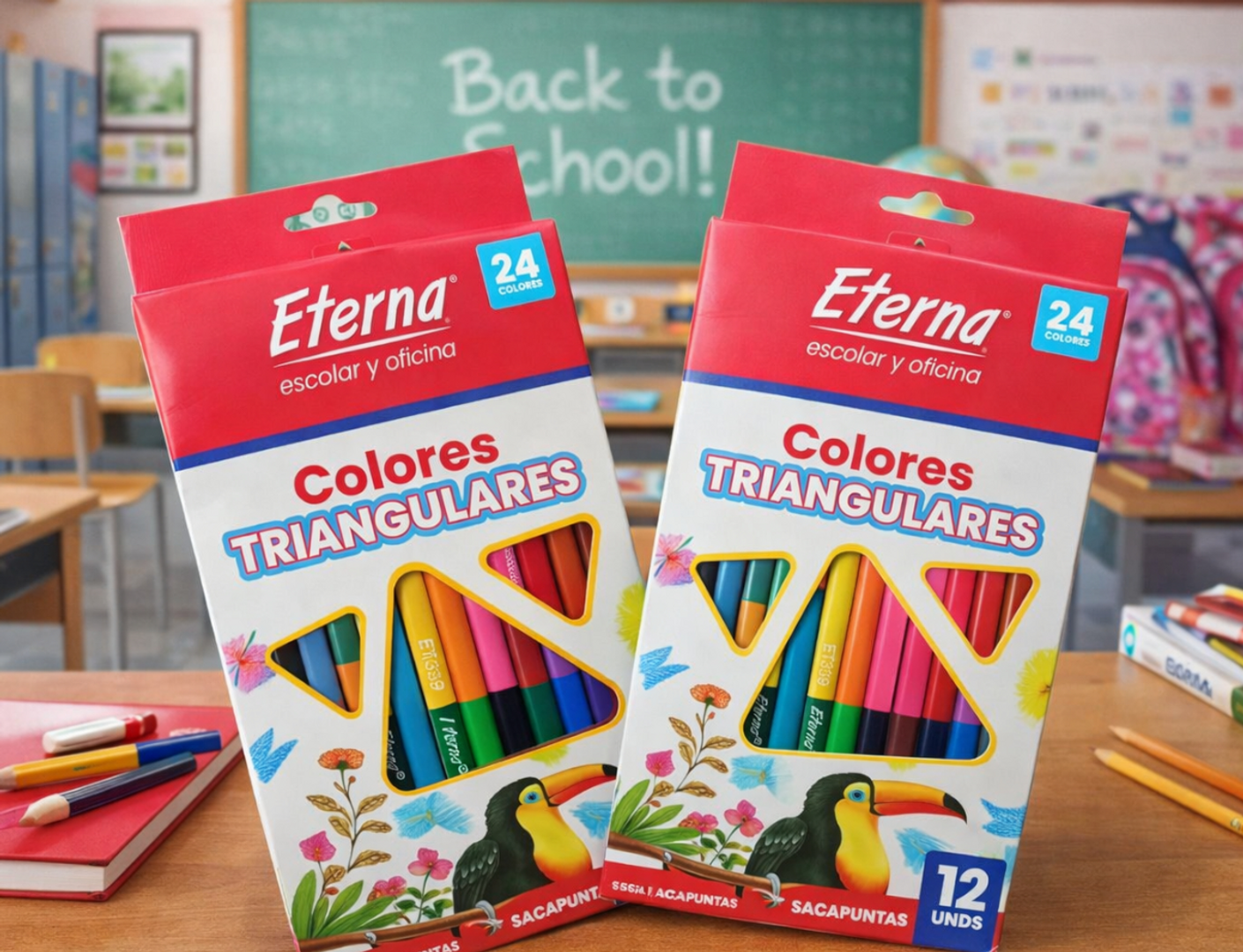 COLOR TRIANGULAR DOBLE PUNTA X12-MT