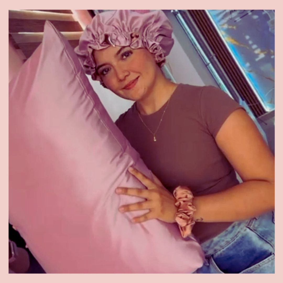 SET GORRO SATIN DOBLE FAZ + 1 FUNDA SATIN UNICOLOR