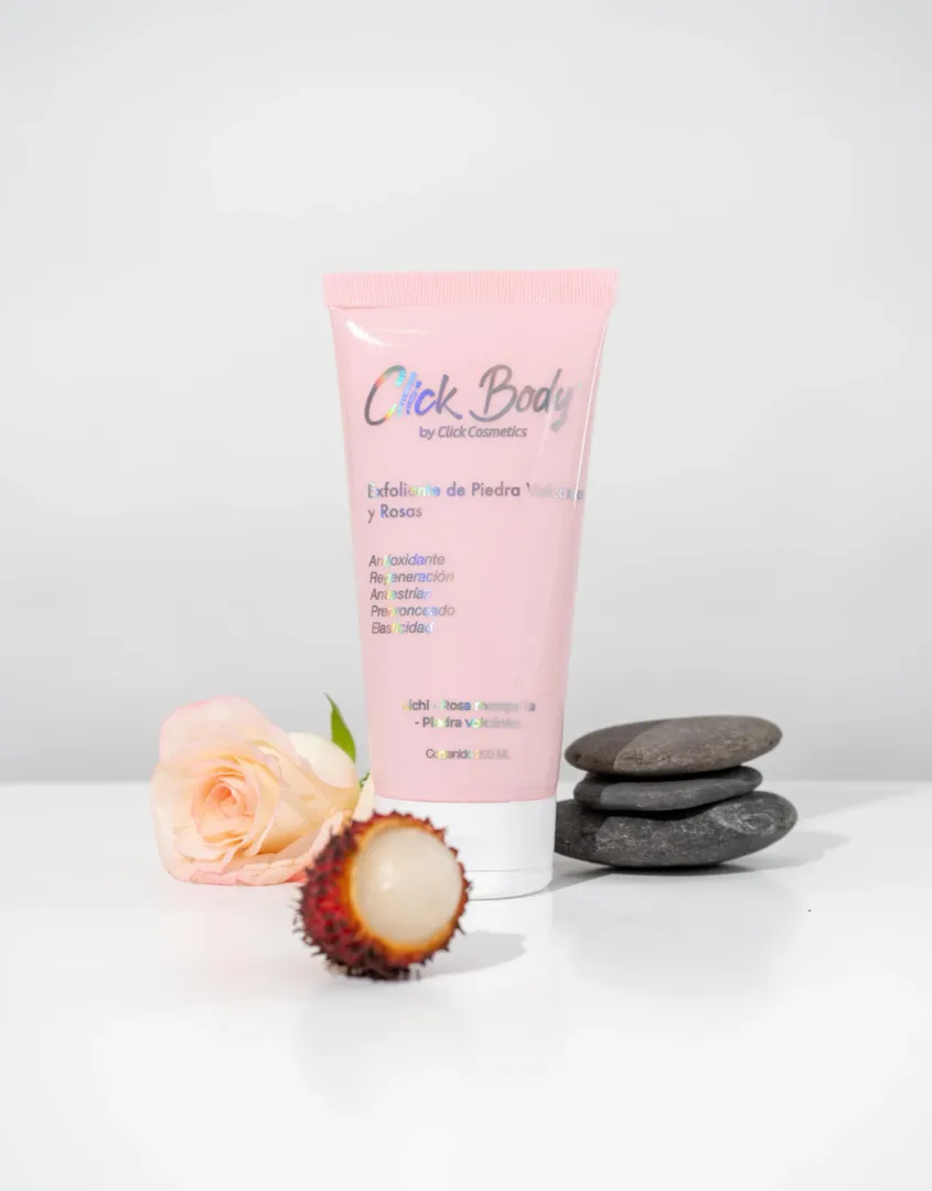 EXFOLIANTE ROSA MOSQUETA Y PIEDRA VOLCANICA CLICK HAIR