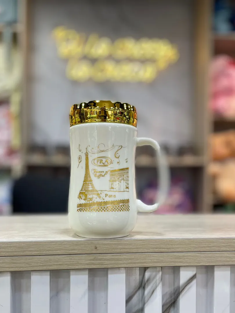 MUG TAPA ESPEJO DORADO 