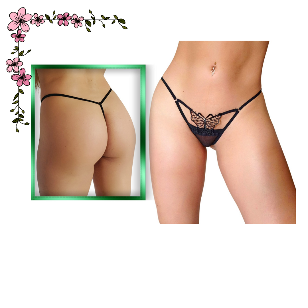 Tanga aplique mariposa 