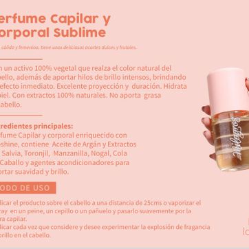 Imagen del producto PERFUME CAPILAR SUBLIME