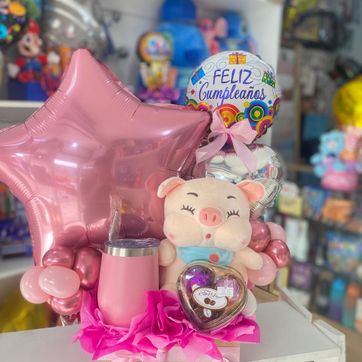 Imagen del producto Detalle con termo personalizado y peluche 