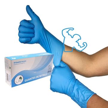 Imagen del producto    V. GUANTE NITRILO AZUL CALIBRE 12 TALLA M