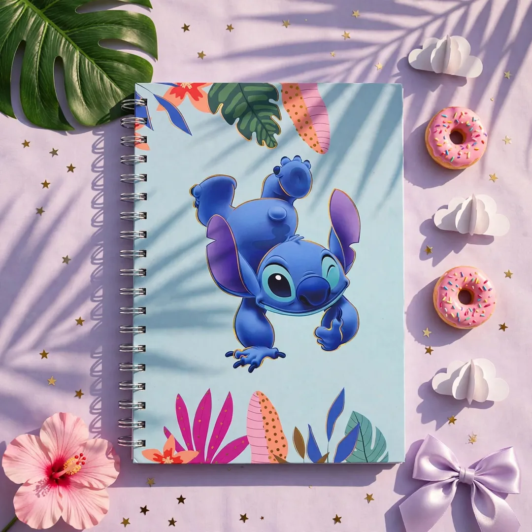 CUADERNO STITCH PASTA DURA A5 CUADRICULADO
