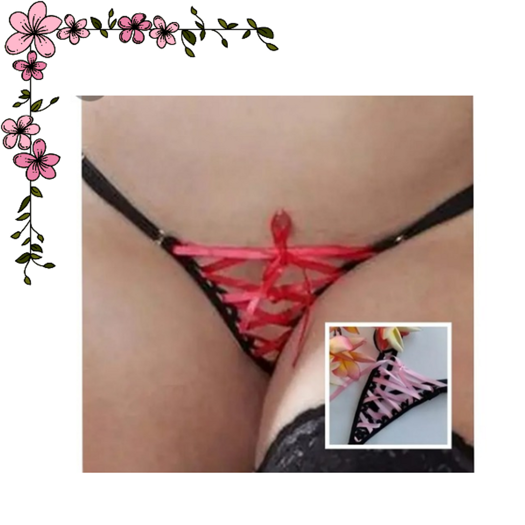 Tanga hilo con listón 