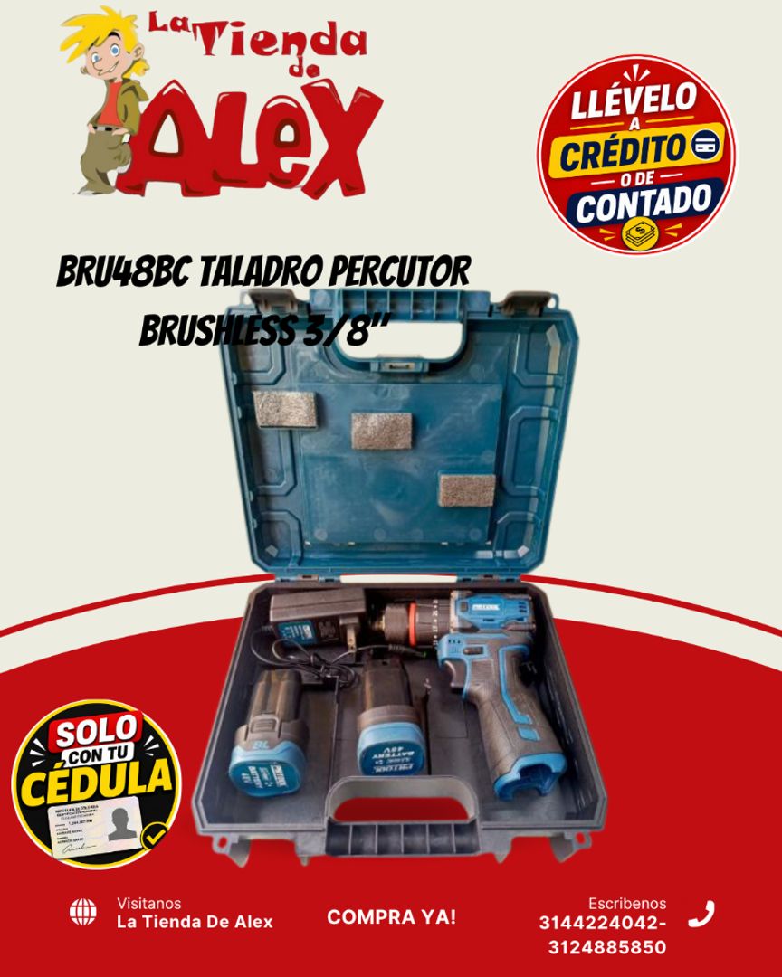 BRU48BC TALADRO PERCUTOR BRUSHLESS 3/8"