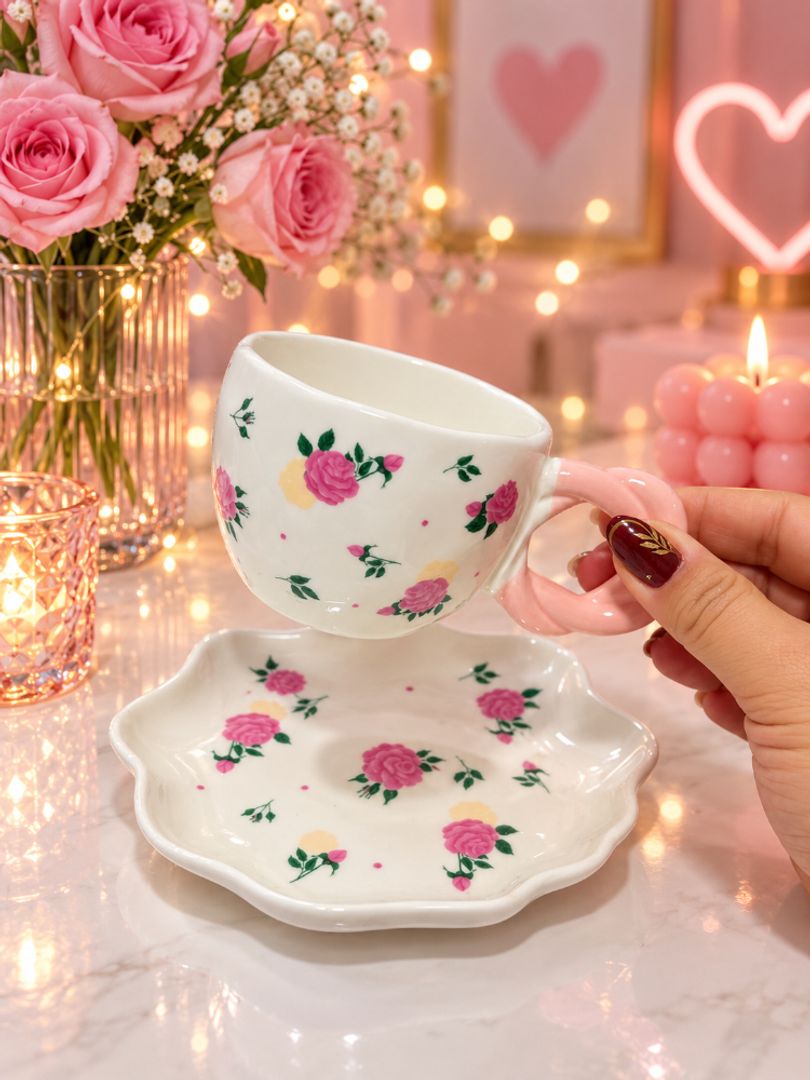 Set Mug plato arabesco 