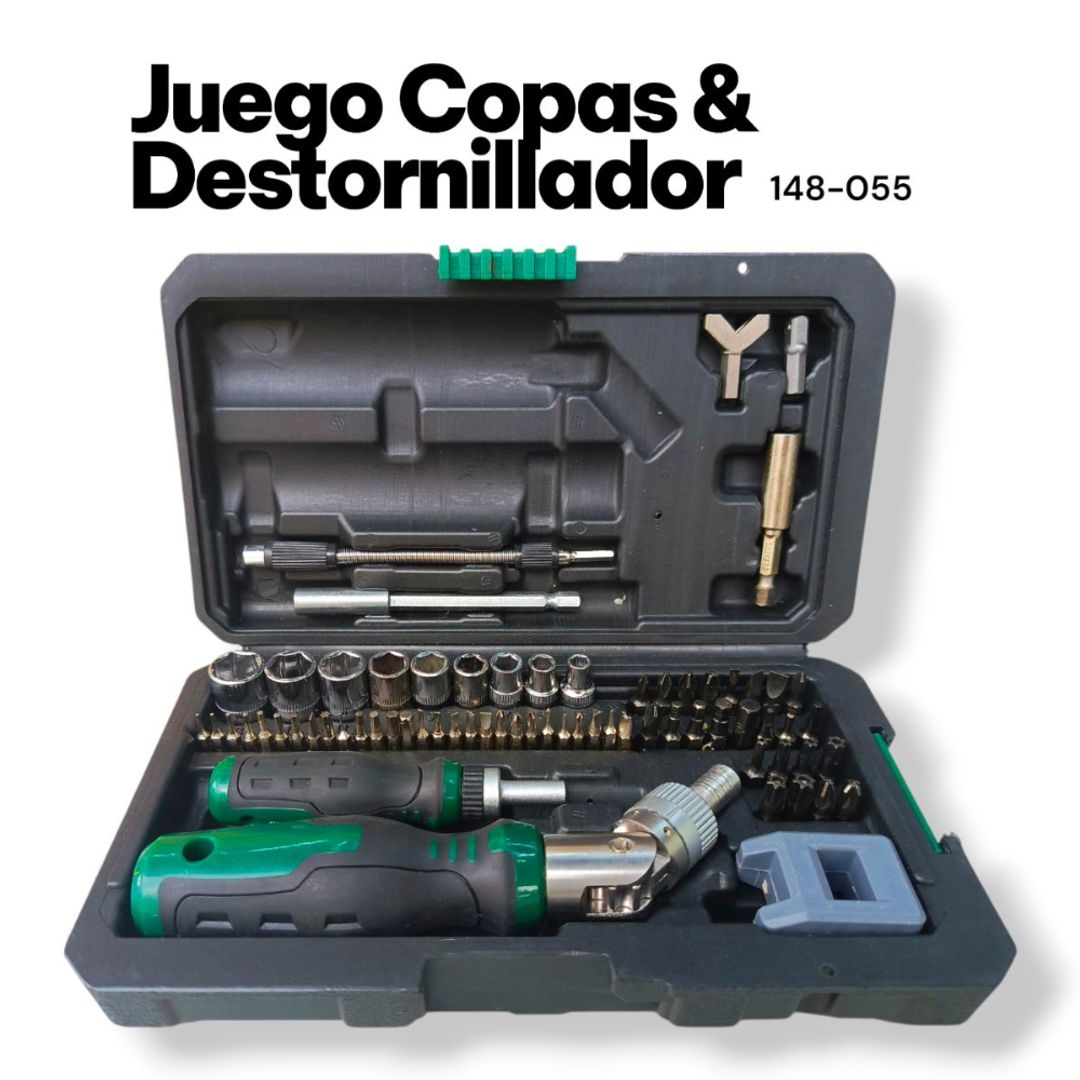 JUEGO COPAS DESTORNILLADOR RACHET