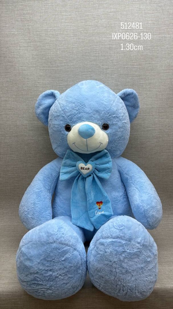 OSO PATAS LARGAS AZUL CON MOÑO BEAR 1.30 CM