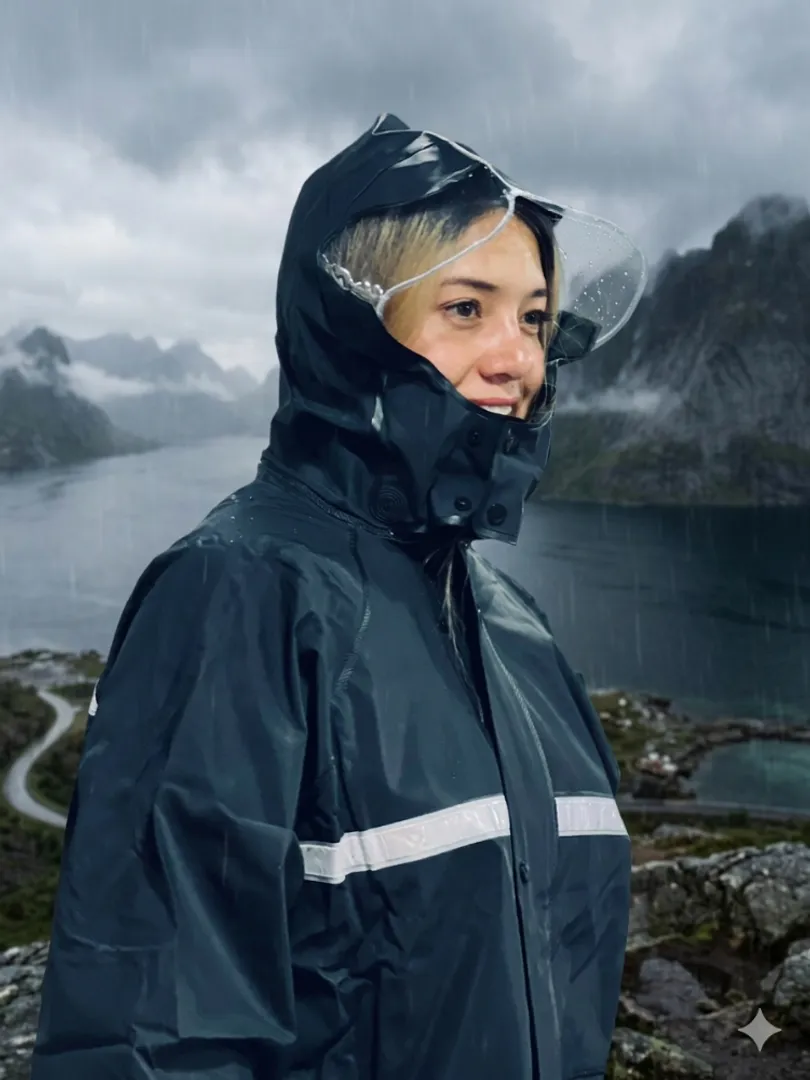 IMPERMEABLE NEGRO FUNDA CALIDAD REFLECTOR TALLA XL