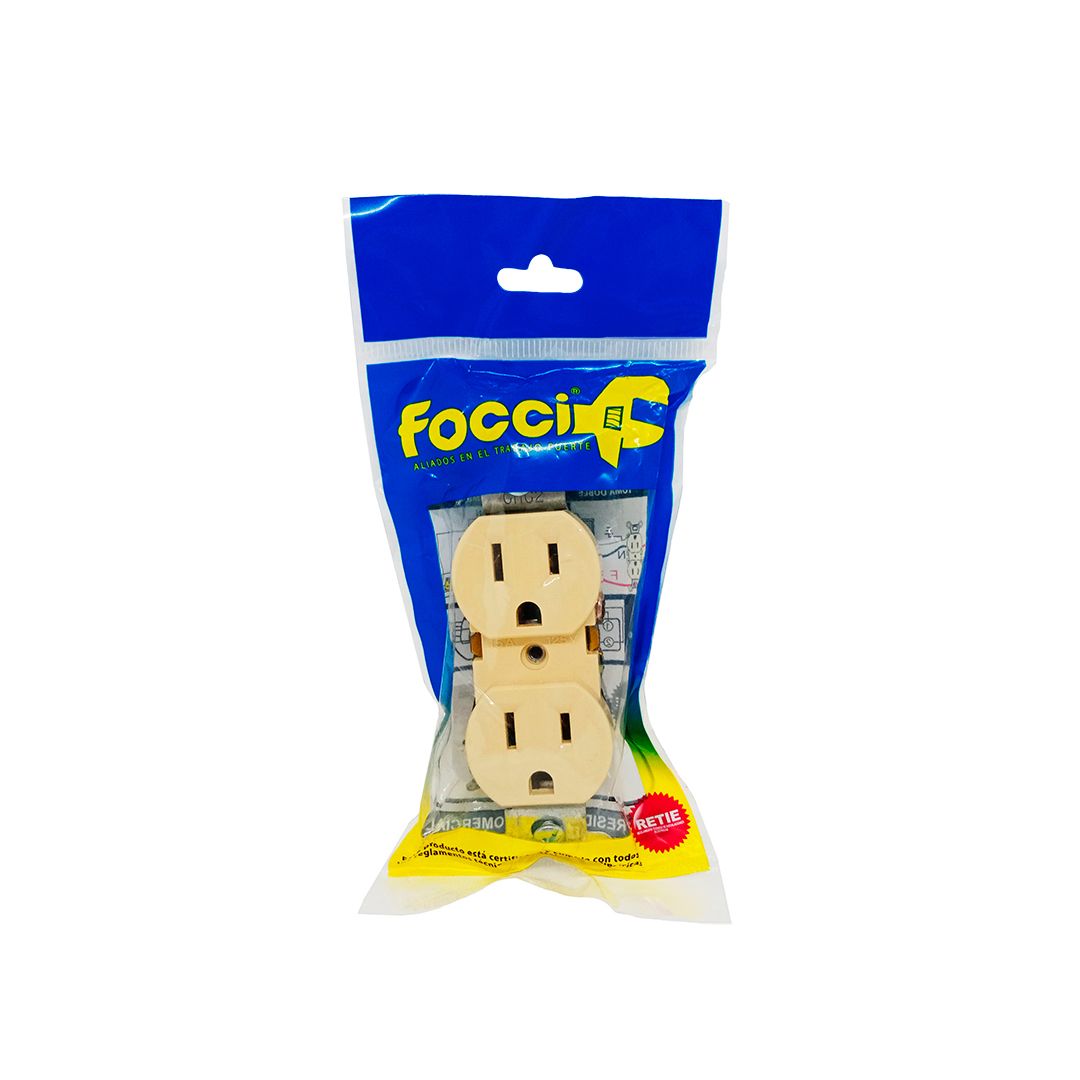 TOMA DOBLE TIPO LEVITON INCRUSTAR