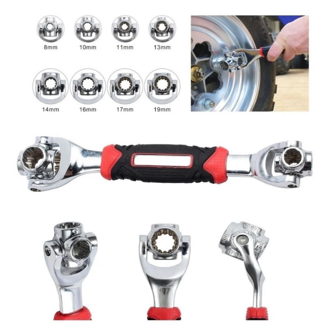 Llave multicopas 8 en 1