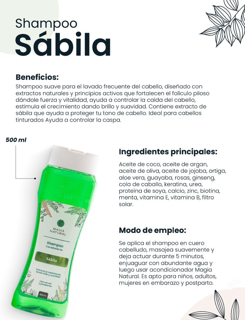 Shampoo sábila Magia Natural
