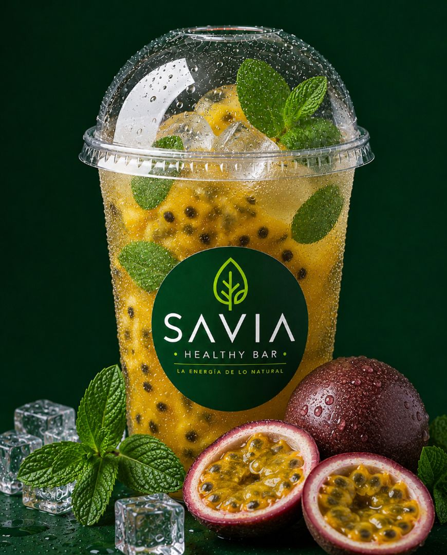 Soda artesanal de maracuyá & hierbabuena