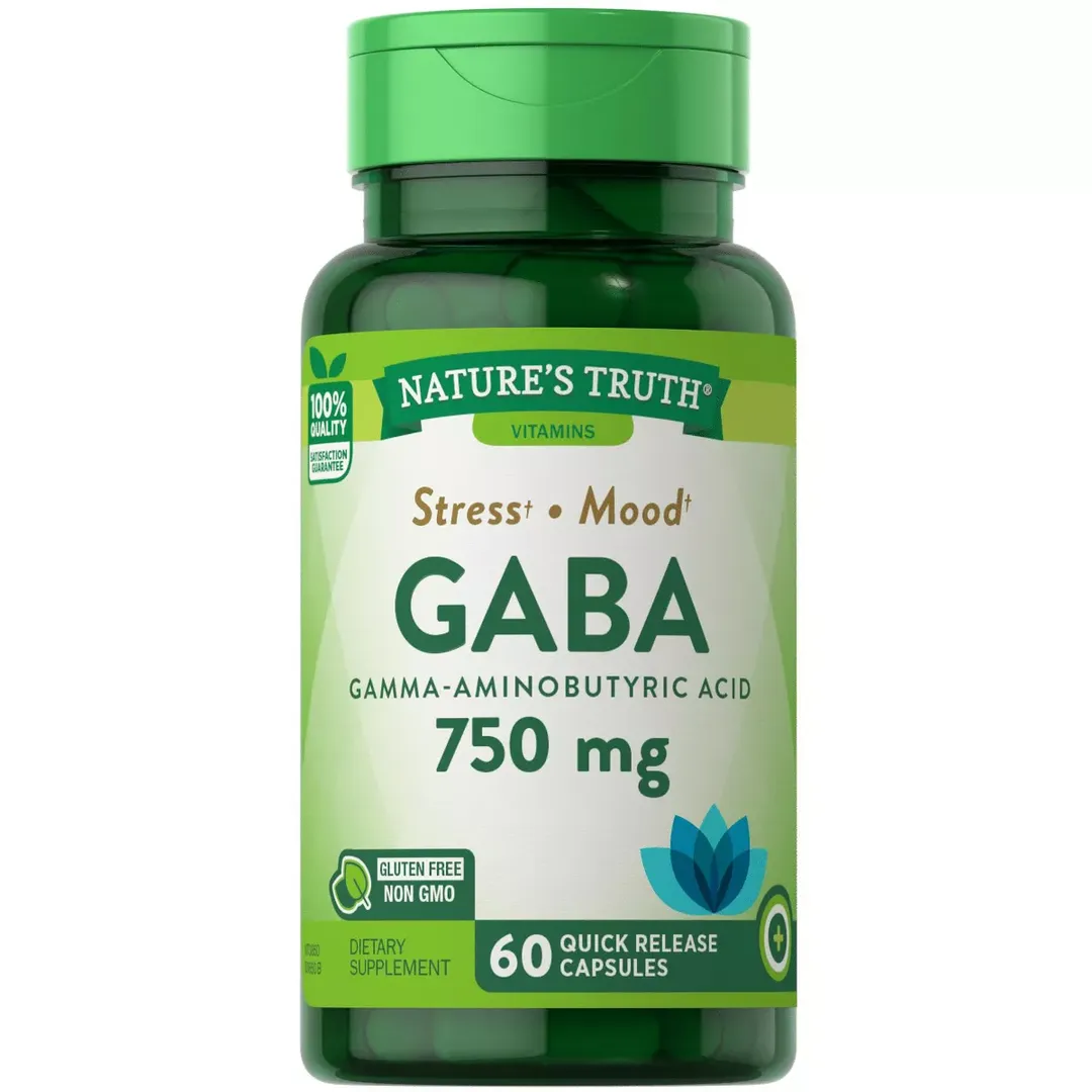 Gaba 750mg 60Cap ácido gamma-aminobutírico