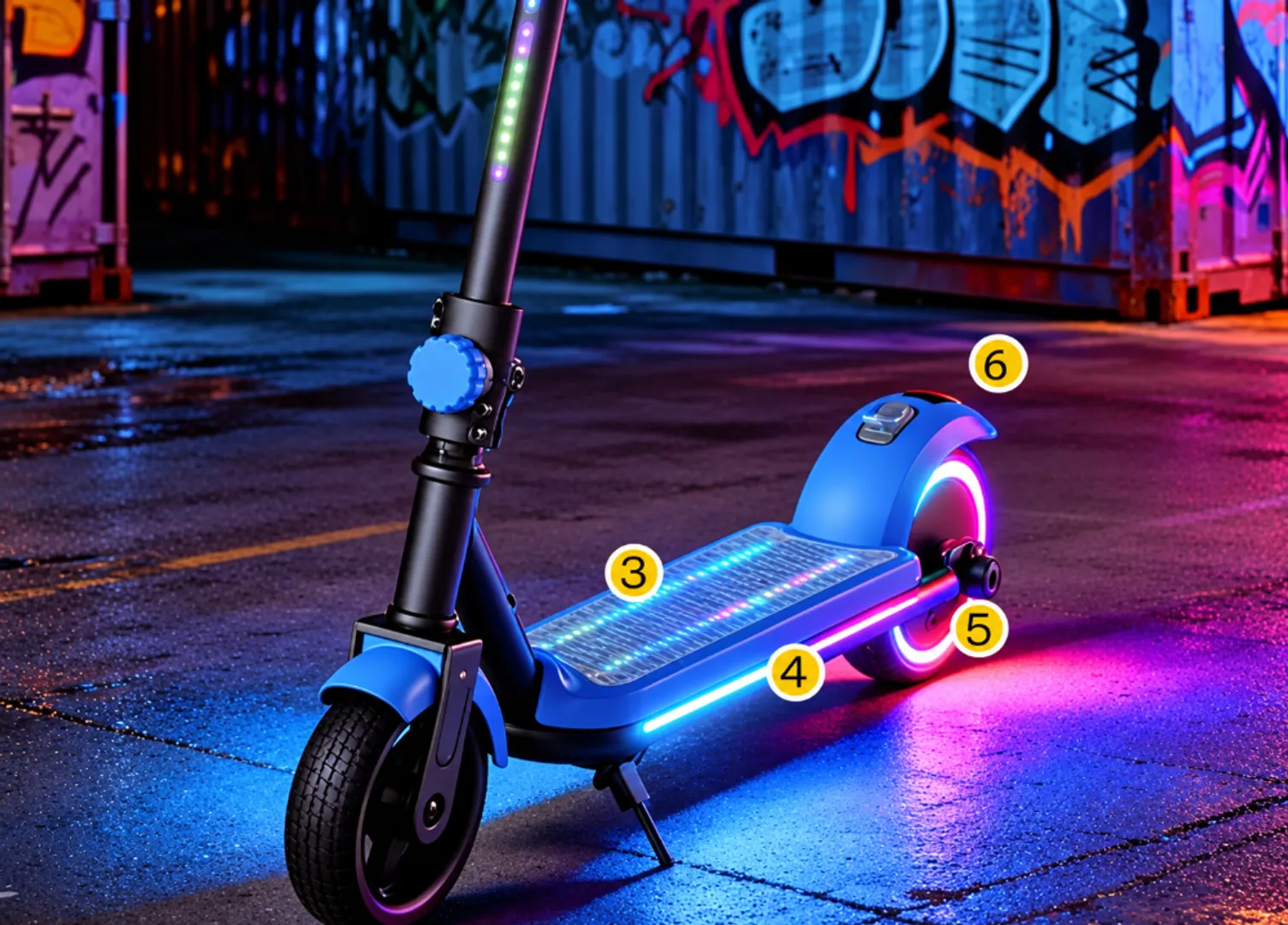 PATINETA MONOPATIN ELECTRICA CON BLUETOOTH Y LUZ PARA NIÑOS